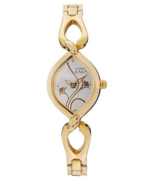 Titan Women’s Analog Silver Dial Watch | Elegant Metal Strap