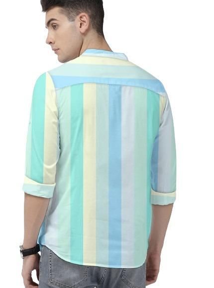 Men’s Premium Color-Block Cotton Casual Shirt