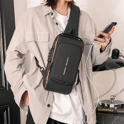 Anti-Theft Crossbody Sling Bag with USB Charging – Unisex